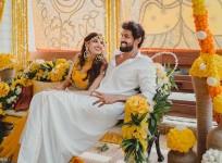 Rana Daggubati and Miheeka Bajaj at haldi ceremony