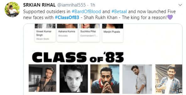 Shah Rukh Khan hailed on Twitter Shah Rukh Khan hailed on Twitter
