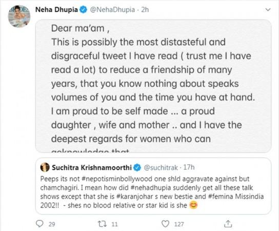 Neha Dhupia, Suchitra Krishnamoorthi Neha Dhupia, Suchitra Krishnamoorthi