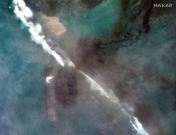 Oil spillage off Mauritius coast Oil spill