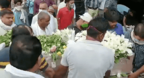 Mortal remains of co-pilot Akhilesh Sharma reaches Mathura