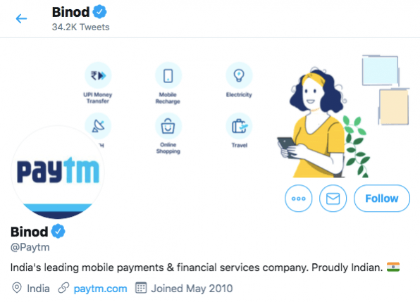 Paytm as Binod