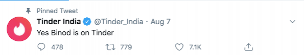 Tinder tweet