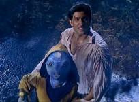Hrithik Roshan with his alien friend Jaadu in Koi Mil Gaya
