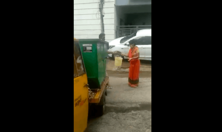 Waste collection by BBMP in Vijayanagar