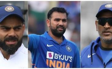 Virat Kohli, Rohit Sharma and MS Dhoni