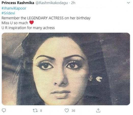 Fans heartfelt post on Sridevi's birthday