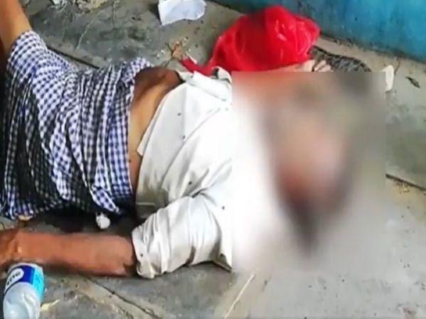 The body at a hospital in Ongole in Andhra Pradesh dog