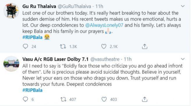 Vijay Fans Mourns Death of Bala