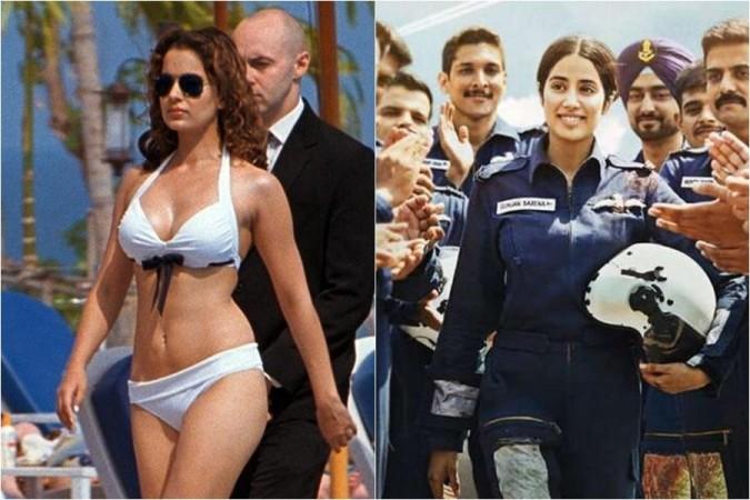 Kangana Ranaut, Karan Johar, Gunjan Saxena, Janhvi Kapoor Kangana Ranaut, Karan Johar, Gunjan Saxena, Janhvi Kapoor
