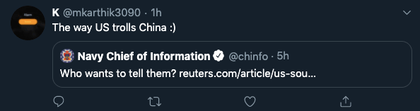 China trolled