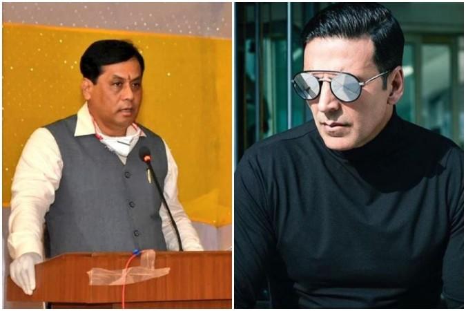 Sarbananda Sonowal and Akshay Kumar. Sarbananda Sonowal and Akshay Kumar