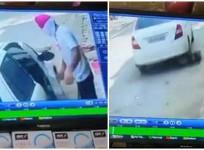 Dog run over by a car in Punjab. Screen grab