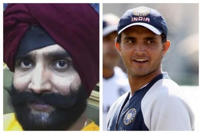 Sourav Ganguly in Sikh attire Sourav Ganguly