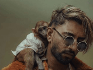Kamaljit Singh's post with the monkey. Kamaljit Singh with the monkey