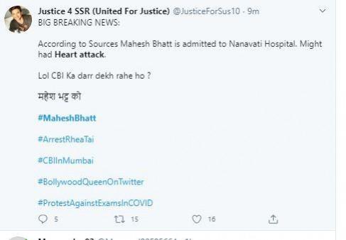 Mahesh Bhatt Heart Attack