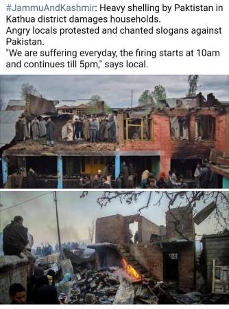 Old, unrelated pictures shared as houses burnt down in Kathua Old, unrelated pictures shared as houses burnt down in Kathua