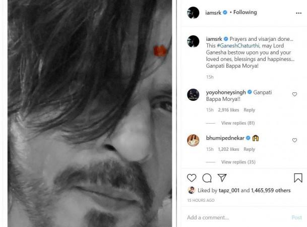 Shah Rukh Khan's post on Ganesh Visarjan