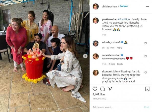 Ganesh Visarjan at Hrithik Roshan's residence