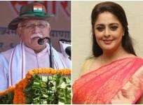 Nagma Mocks Manohar Lal Khattar