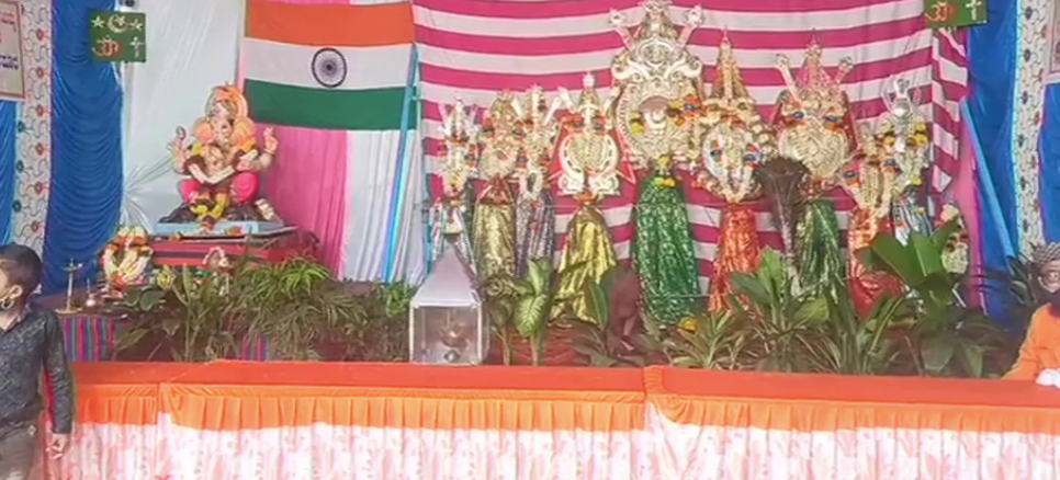 Ganesh Chaturthi and Muharram celebrated together in Hubli, Dharwad. (Photo: ANI) Ganesh Chaturthi and Muharram