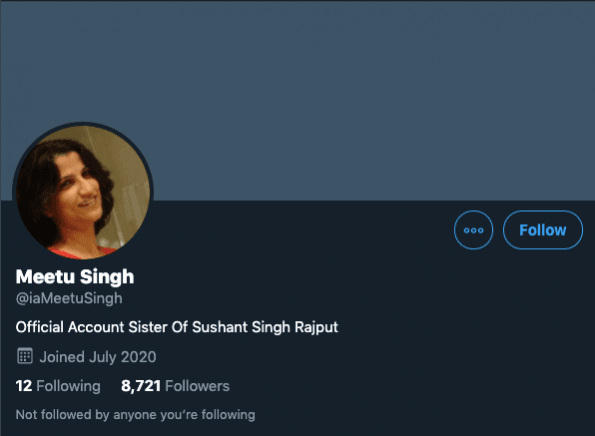 Fake twitter handle alert