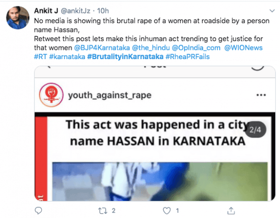 Tweet on Hassan murder case