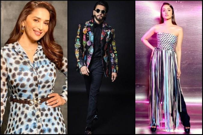 Manchuri Dixit, Ranveer Singh and Shraddha Kapoor