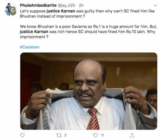 Tweet on Justice Karnan