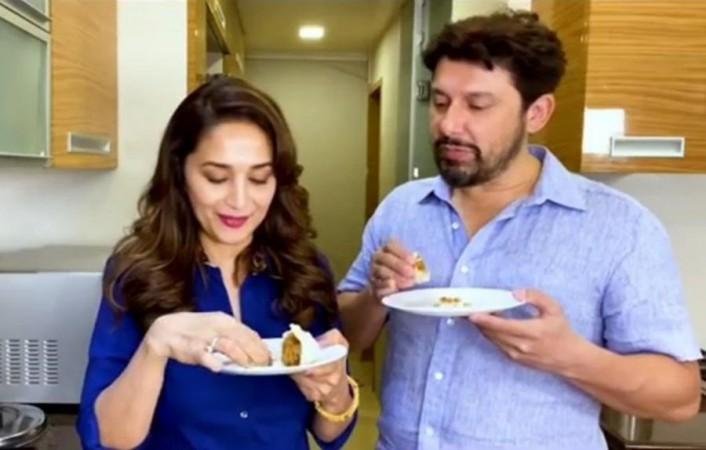 Madhuri Dixit with her husband Madhuri Dixit with her husband