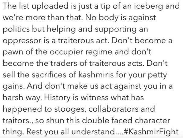 TRF post. Image: Sagar Kaul TRF