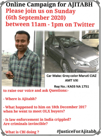 Justice for Ajitabh online campaign