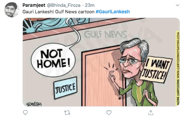 Gauri Lankesh tweet