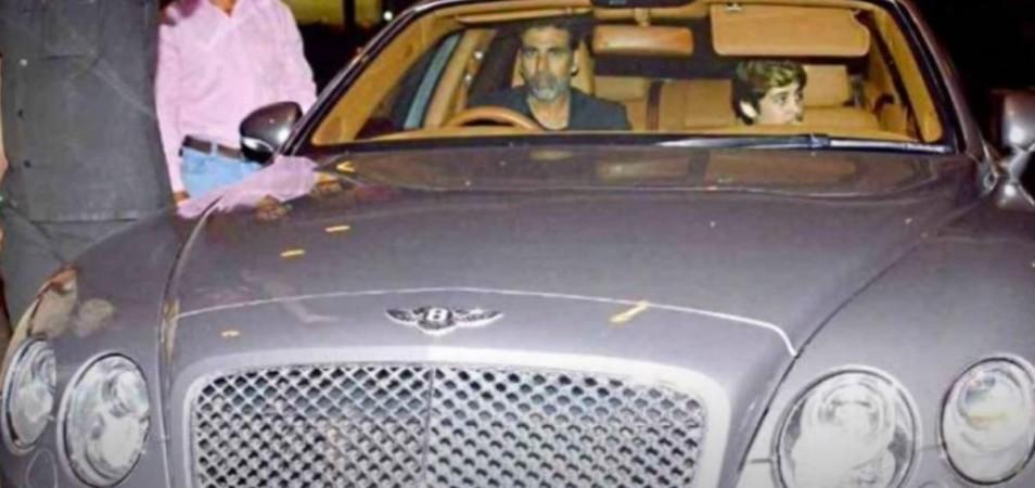 Akshay Kumar in his Bentley car Akshay Kumar's car collection