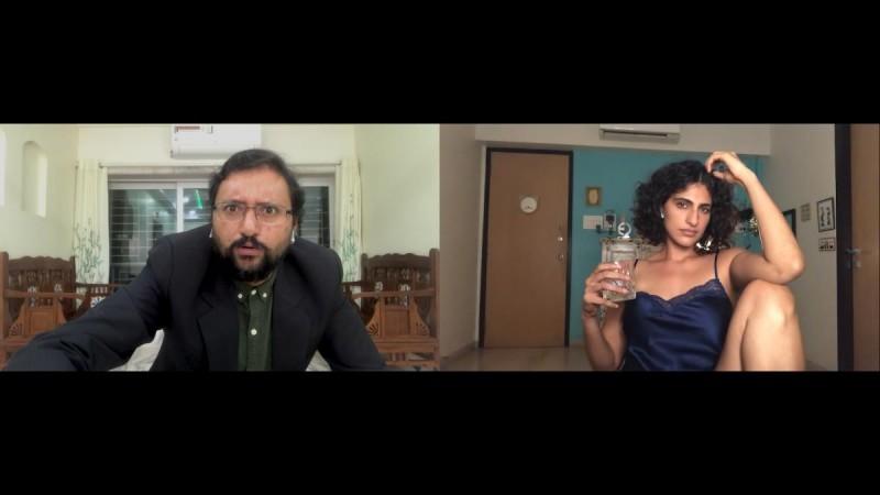 Snippet of Gopal Dutt and Kubra Sait from a scene of Wakalat from Home gopal dutt