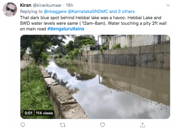 Bengaluru rains tweet