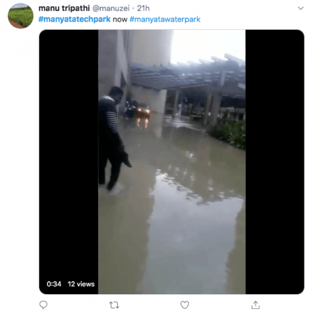 Bengaluru rains tweet