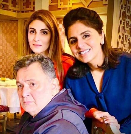 Riddhima Kapoor Sahni with her parents Riddhima Kapoor Sahni