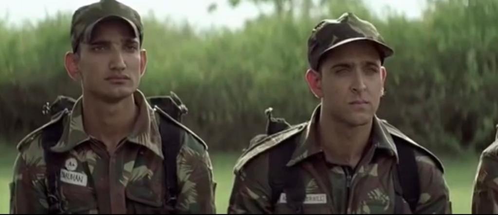 Colonel Chauhan (left) in Lakshya Movie Colonel Chauhan