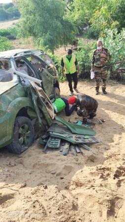 Accident site Colonel Chauhan