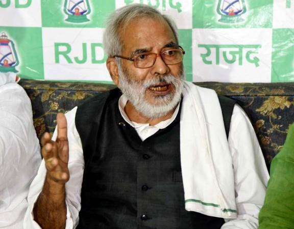 Patna: RJD leader Raghuvansh Prasad Singh addresses a press conference in Patna, on June 4, 2020. (Photo: IANS) Raghuvansh Prasad Singh