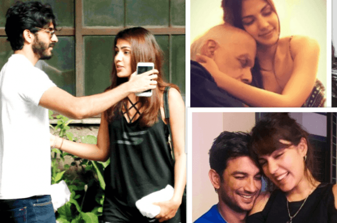 Rhea Chakraborty with Harshavardhan Kapoor, Mahesh Bhatt and Sushant Singh Rajput Rhea Chakraborty with Harshavardhan Kapoor, Mahesh Bhatt and Sushant Singh Rajput