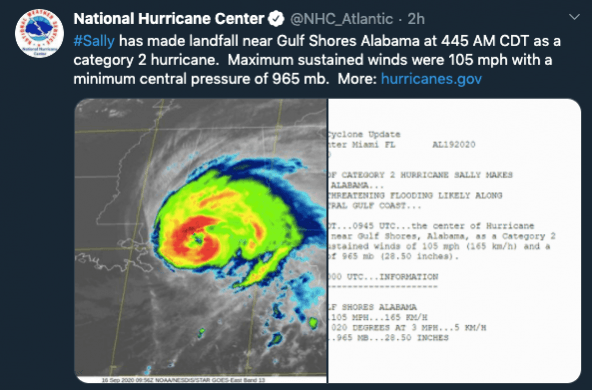 Hurricane Sally Cat 2 hurricane