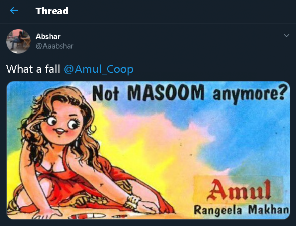 Amul's 1995 ad shared as recent one Amul's 1995 ad shared as recent one