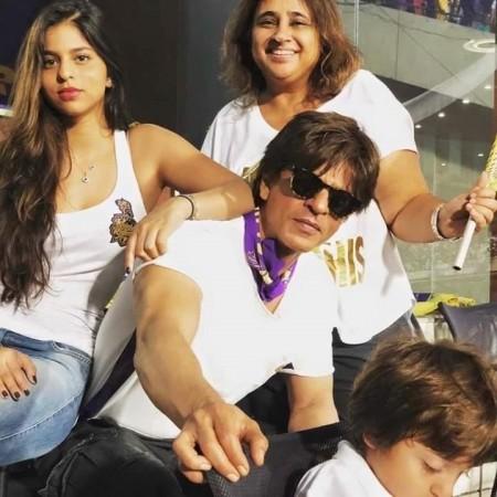 Shah Rukh Khan watching KKR match Shah Rukh Khan watching KKR match