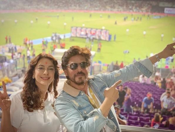 KKR co-owners Juhi Chawla and Shah Rukh Khan Juhi Chawla and Shah Rukh Khan
