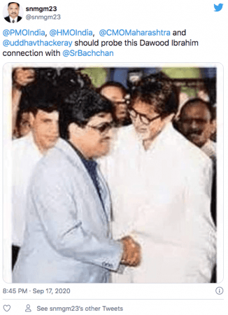 Tweet on Amitabh Bachchan