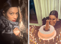Nia Sharma birthday cake