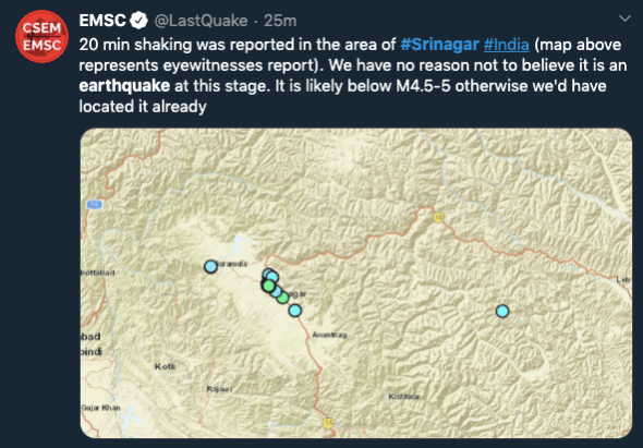 Earthquake in Srinagar