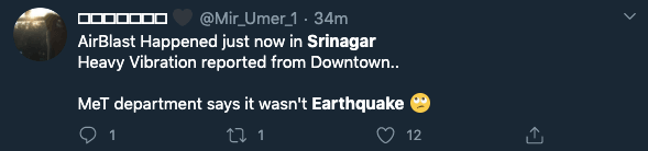 Earthquake in Srinagar
